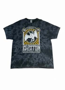 Led Zeppelin 1975 Madison Square Garden Tie Dye Tee Colortone XL Rock Band Tee